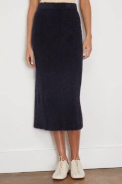 Kophie Skirt In Dark Navy -ULLA JOHNSON Shop ChristianWijnants KophieSkirtinDarkNavy 2