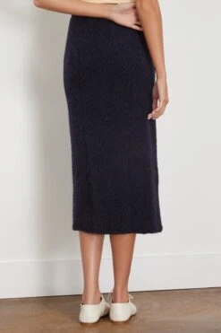 Kophie Skirt In Dark Navy -ULLA JOHNSON Shop ChristianWijnants KophieSkirtinDarkNavy 3