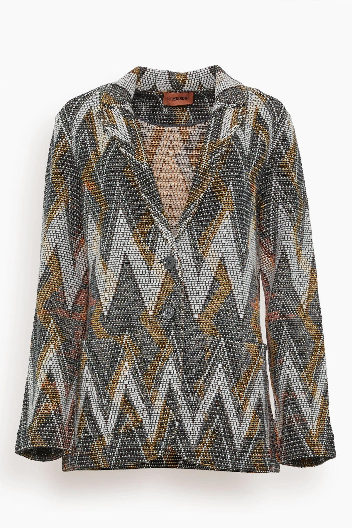 Missoni Textured Chevron Jacket In Multicolor 3 Missoni Textured Chevron Jacket In Multicolor