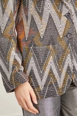 Missoni Textured Chevron Jacket In Multicolor 11 Missoni Textured Chevron Jacket In Multicolor -ULLA JOHNSON Shop MISSONI TexturedChevronJacketinMulticolor 4 1