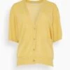 Dries Van Noten Tulie Cardigan In Pale Yellow -ULLA JOHNSON Shop a41b3bb9aa8eeb354195d29492adc73f