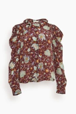ULLA JOHNSON Dara Blouse In Heliotrope