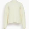 Alva Boucle Cocoon Knit Top In Ivory