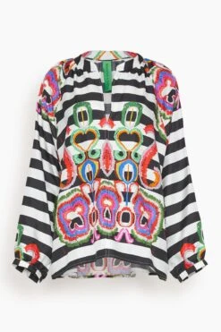 Wide Blouse Of Roula In Rokoko