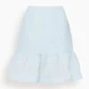 Simone Rocha Ruffle Hem Mini Skirt In Pale Blue -ULLA JOHNSON Shop aae0952840f910c957b5a1399e446cff