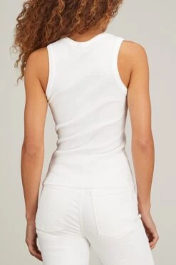 AGOLDE Poppy Tank Top In White -ULLA JOHNSON Shop agolde PoppyTankTopinWhite 3