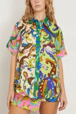Yvette Shirt In Multi -ULLA JOHNSON Shop alemais YvetteShirtinMulti 2