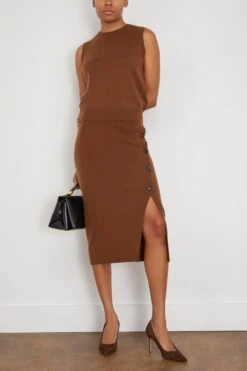 ALLUDE RD Sweater 0/1 In Brown -ULLA JOHNSON Shop allude RDSweater01inBrown 1