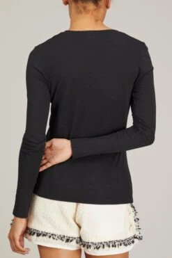 American Vintage Jacksonville Long Sleeve Shirt In Noir -ULLA JOHNSON Shop american JacksonvilleLongSleeveShirtinNoir 3