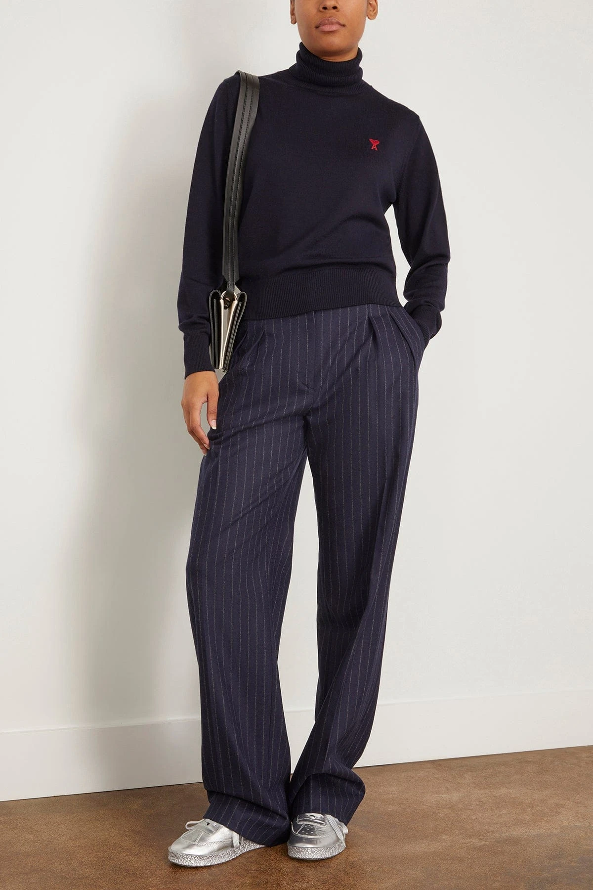 Red Ami De Coeur Sweater In Night Blue 4 Red Ami De Coeur Sweater In Night Blue - Image 2