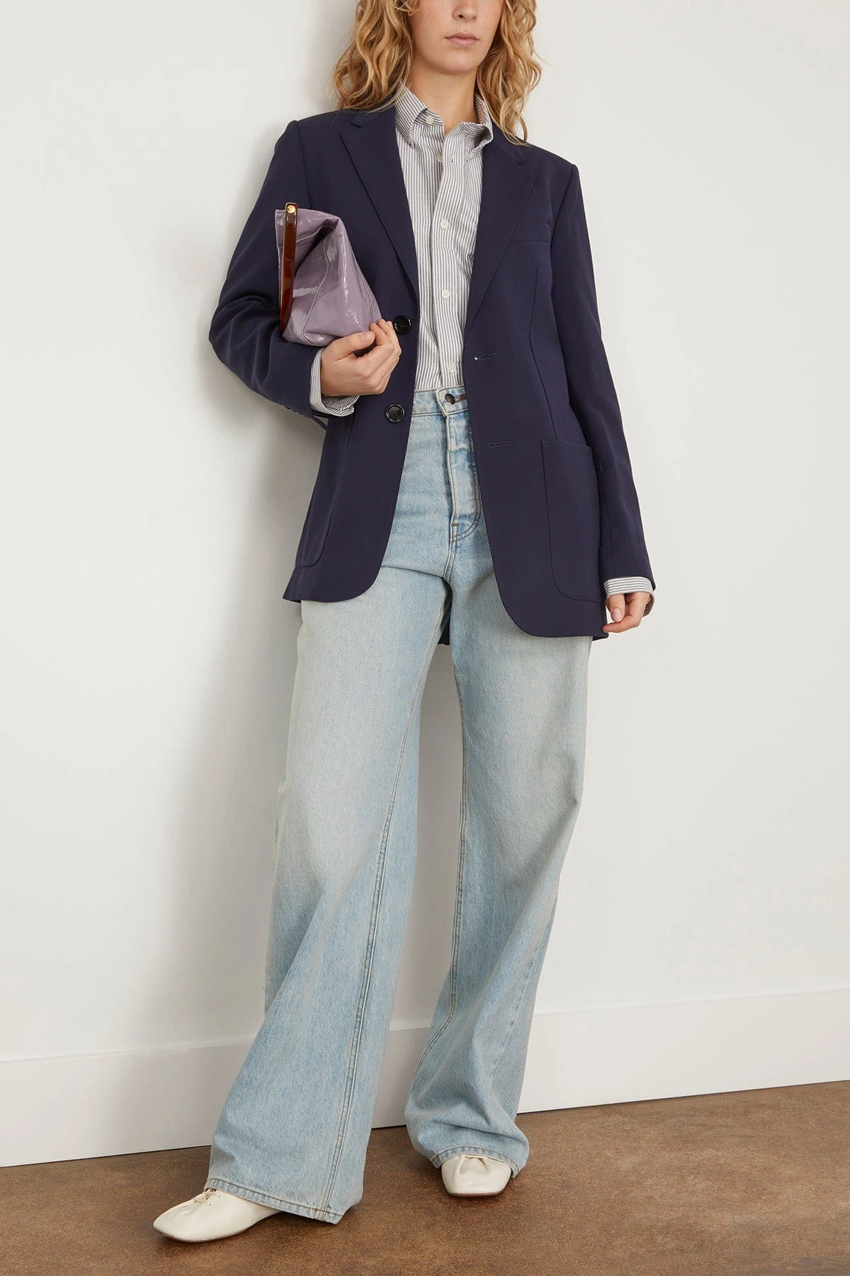 Two Buttons Jacket In Night Blue 4 Two Buttons Jacket In Night Blue - Image 2