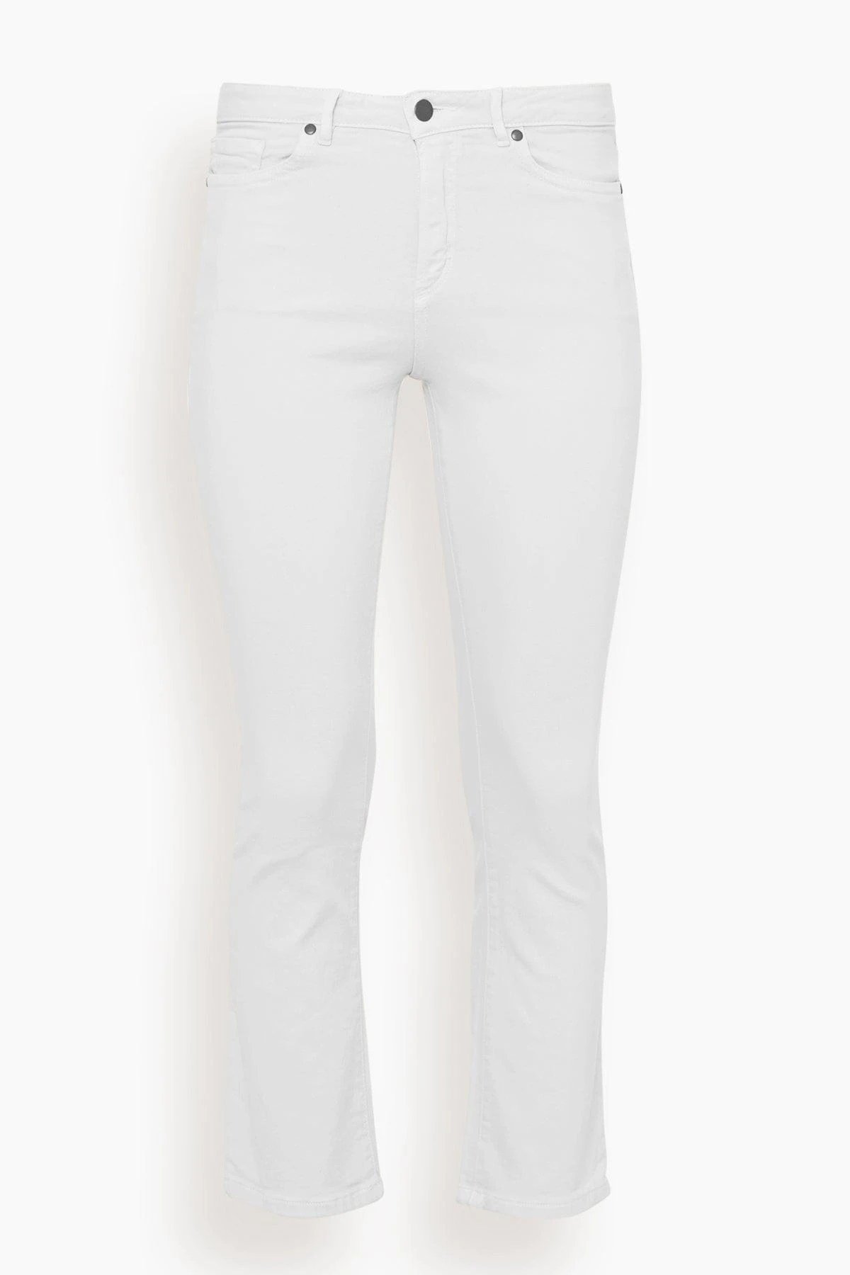 Flare Cropped 5-Pocket Jean In White Denim 3 Flare Cropped 5-Pocket Jean In White Denim