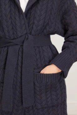 Bond Street Long Cardigan In Navy -ULLA JOHNSON Shop arch4 bond street long cardigan in navy 4 1