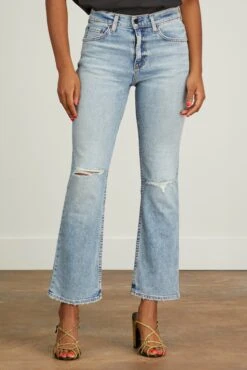 High Rise Crop Boot Jean In Montauk -ULLA JOHNSON Shop askkny HighRiseCropBootJeaninMontauk 2