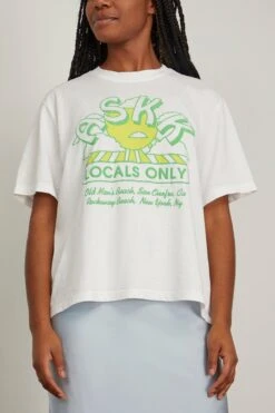 Printed Boy Tee In Sun Print White -ULLA JOHNSON Shop askkny PrintedBoyTeeinSunPrintWhite 2