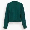 Walker Cable Knit Sweater In Deep Forest -ULLA JOHNSON Shop b686db3163c7e0e4df1dc396643cbe21