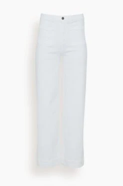 Column Patch Pocket Jean In White