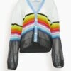 Two In One Sheer Cardigan In Rainbow Multi -ULLA JOHNSON Shop ba1d1b10dd12c4add43bf8947c6421c8