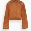 Nova Eyelet Suede Jacket In Tobacco -ULLA JOHNSON Shop ba326e3af15f0c940b8a1a4ce6dbc010