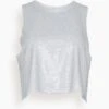 Tina Small Crystal Jersey Cropped Tank Top In White -ULLA JOHNSON Shop bb338286b6d775c32d5bfe2103435d00