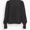 ULLA JOHNSON Lilliana Blouse In Noir