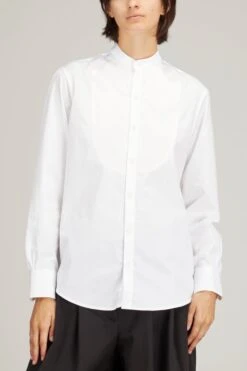 Romanciere Soie Silk Shirt In White 9 Romanciere Soie Silk Shirt In White -ULLA JOHNSON Shop bourrienne romanciere soie silk shirt in white 2