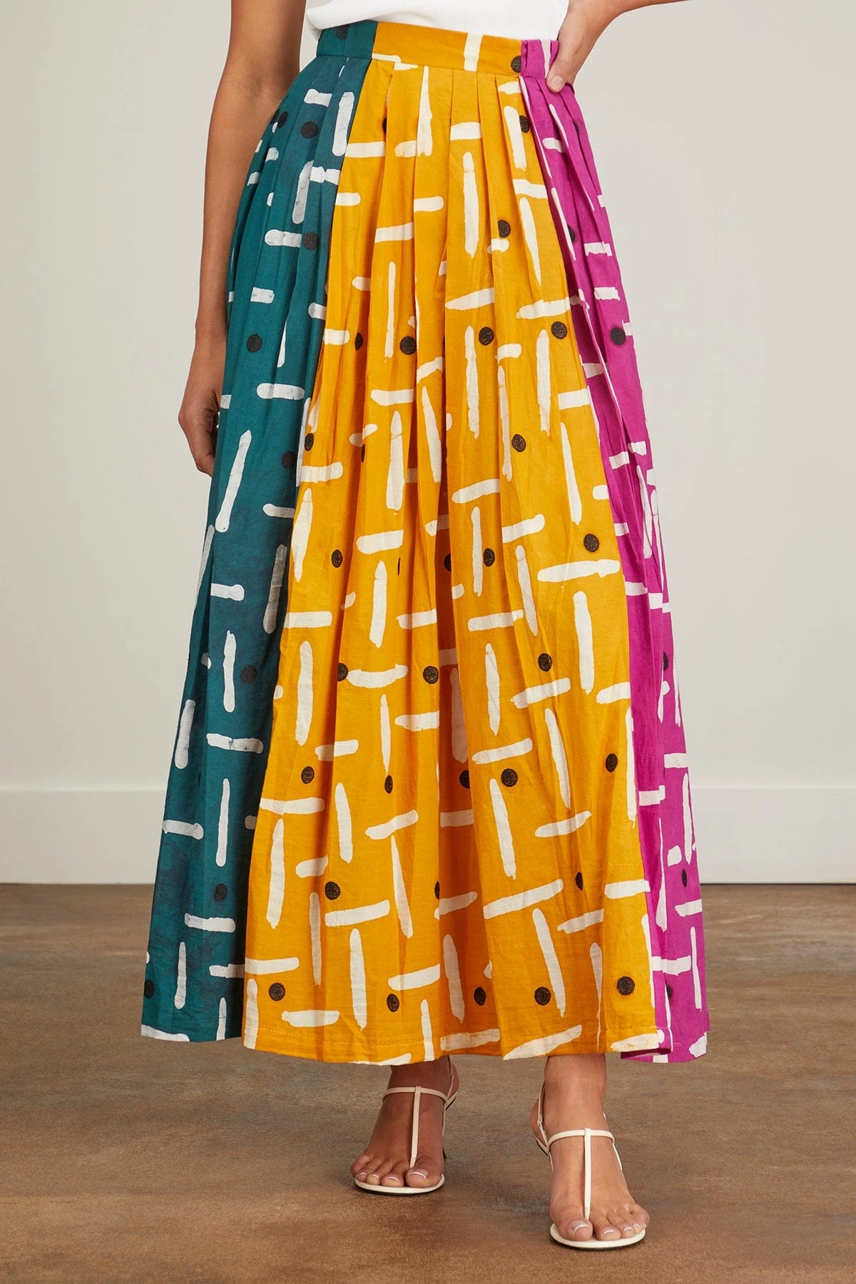 Debo Multi Colored Skirt In Yellow/Pink/White/Green And Black 5 Debo Multi Colored Skirt In Yellow/Pink/White/Green And Black - Image 3