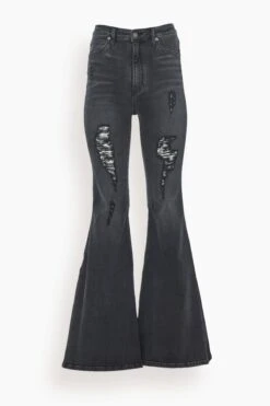 Heidi Stretch Denim Super High Rise Super Bell Jean In Jagger