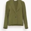 Cullen Jacket In Basil -ULLA JOHNSON Shop c1081ea71ecb4ee7f49b45e4a4f98f28