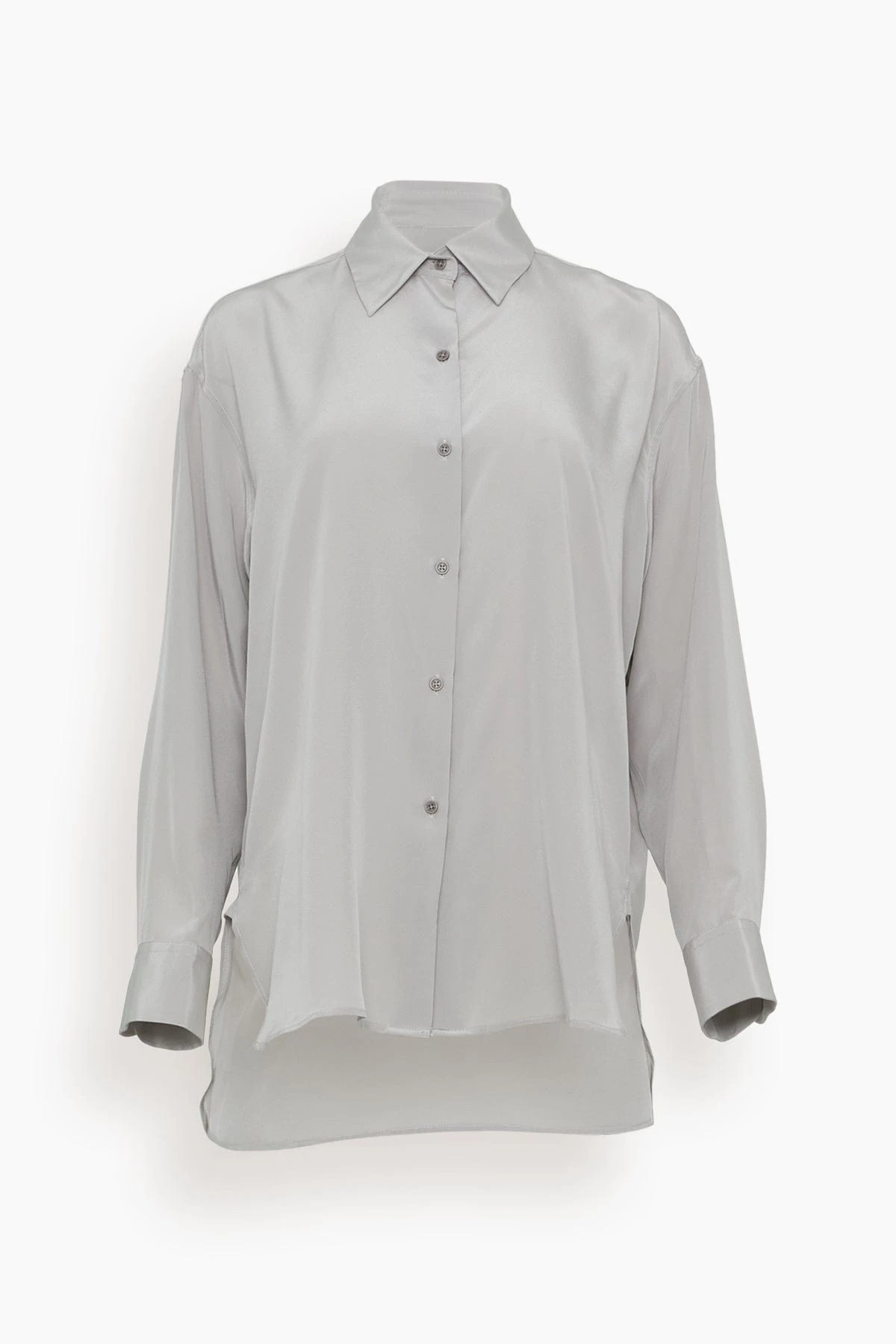 NILI LOTAN Julien Shirt In Storm Grey 3 NILI LOTAN Julien Shirt In Storm Grey