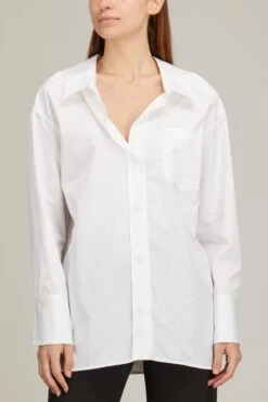 Petra Cotton Poplin Oversize Shirt In White 9 Petra Cotton Poplin Oversize Shirt In White -ULLA JOHNSON Shop callas milano petra cotton poplin oversize shirt in white 2