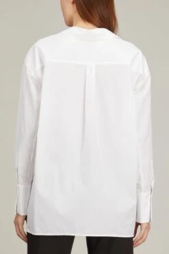 Petra Cotton Poplin Oversize Shirt In White 10 Petra Cotton Poplin Oversize Shirt In White -ULLA JOHNSON Shop callas milano petra cotton poplin oversize shirt in white 3