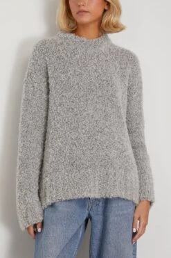 Kaisy Sweater In Grey Melange -ULLA JOHNSON Shop christianwijnants KaisySweaterinGreyMelange 2