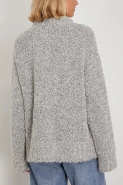 Kaisy Sweater In Grey Melange -ULLA JOHNSON Shop christianwijnants KaisySweaterinGreyMelange 3