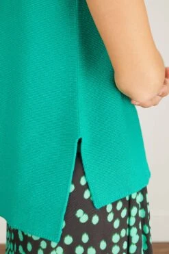 Sleeveless Top With Turtleneck In Emerald -ULLA JOHNSON Shop christianwijnants SleevelessTopwithTurtleneckinEmerald 4 1