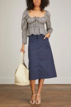 Dino Skirt In Midnight -ULLA JOHNSON Shop ciao lucia dino skirt in midnight 1