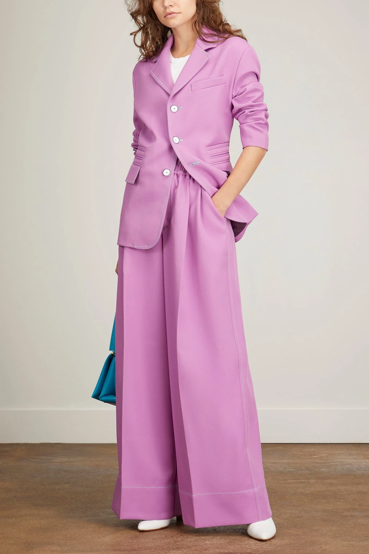 Oversized Unstructured Jacket In Grape 4 Oversized Unstructured Jacket In Grape - Image 2