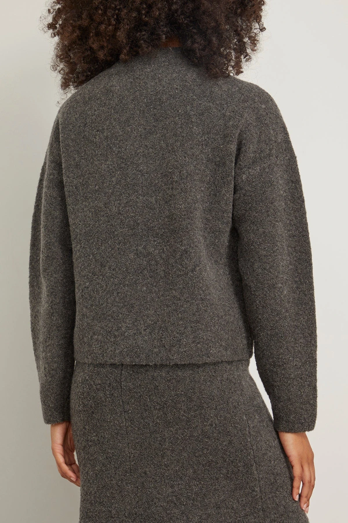 Alva Boucle Cocoon Knit Top In Charcoal 6 Alva Boucle Cocoon Knit Top In Charcoal - Image 4