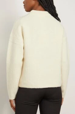 Alva Boucle Cocoon Knit Top In Ivory -ULLA JOHNSON Shop clea AlvaBoucleCocoonKnitTopinIvory 3
