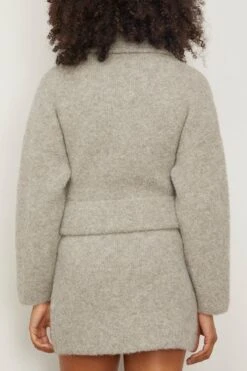 Hugo Boucle Bomber In Grey 9 Hugo Boucle Bomber In Grey -ULLA JOHNSON Shop clea HugoBoucleBomberinGrey 3