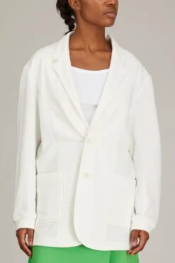 Gala Tailored Jacket In White -ULLA JOHNSON Shop cog gala tailored jacket in white 2
