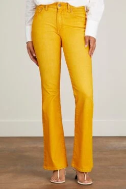 Camila Mid Rise Boot Cut Jean In Sunburst -ULLA JOHNSON Shop cout camila mid rise boot cut jean in sunburst 2