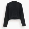 Walker Cable Knit Sweater In Black 1 Walker Cable Knit Sweater In Black -ULLA JOHNSON Shop d37c7ac9fb5d680e158f92566eac55ca