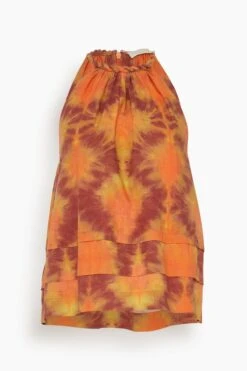 ULLA JOHNSON Wilda Top In Red Topaz