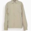 Padded Coach Shirt In Sand Beige -ULLA JOHNSON Shop d6d79346fc6f203ac1744c9652ad594b