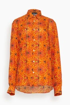 Isa Blouse In Orange Petales