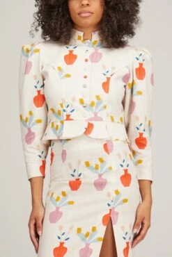 Amoako Jacket In Flower Vase -ULLA JOHNSON Shop destree amoako jacket in flower vase 2