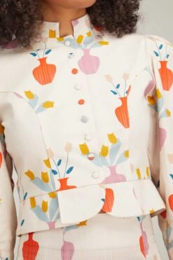 Amoako Jacket In Flower Vase -ULLA JOHNSON Shop destree amoako jacket in flower vase 4 1