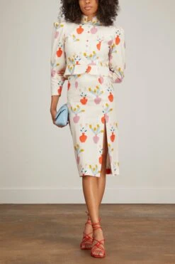 Front Page -ULLA JOHNSON Shop destree cecily skirt in printed flower vase 1