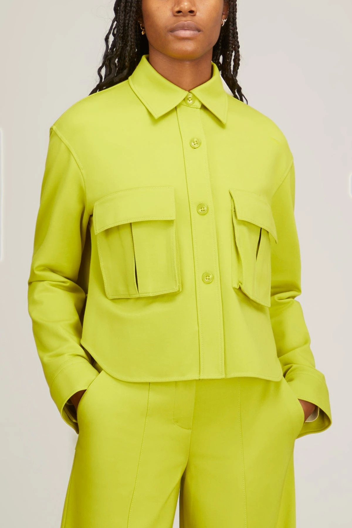 DOROTHEE SCHUMACHER Emotional Essence Jacket In Acid Green 5 DOROTHEE SCHUMACHER Emotional Essence Jacket In Acid Green - Image 3